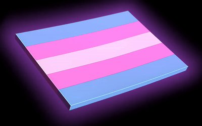 trans flag glowing and "uplinking"?